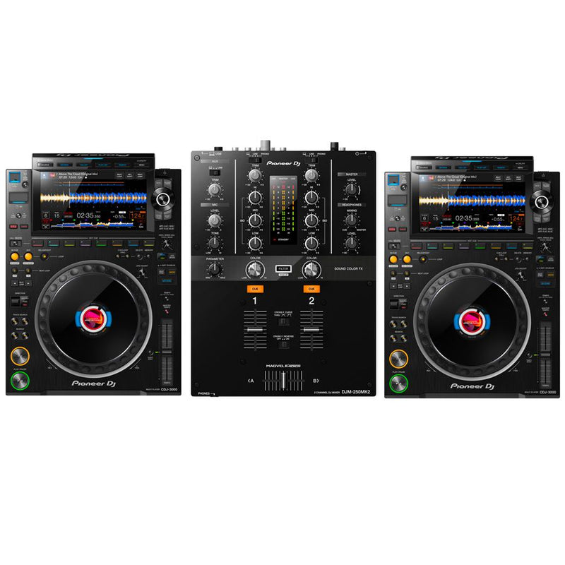 Pioneer DJ CDJ-3000 (Pair) & DJM-250MK2